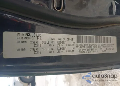 2015 Dodge Journey American Value Pkg from USA, damaged, VIN 3C4PDCAB9FT719991